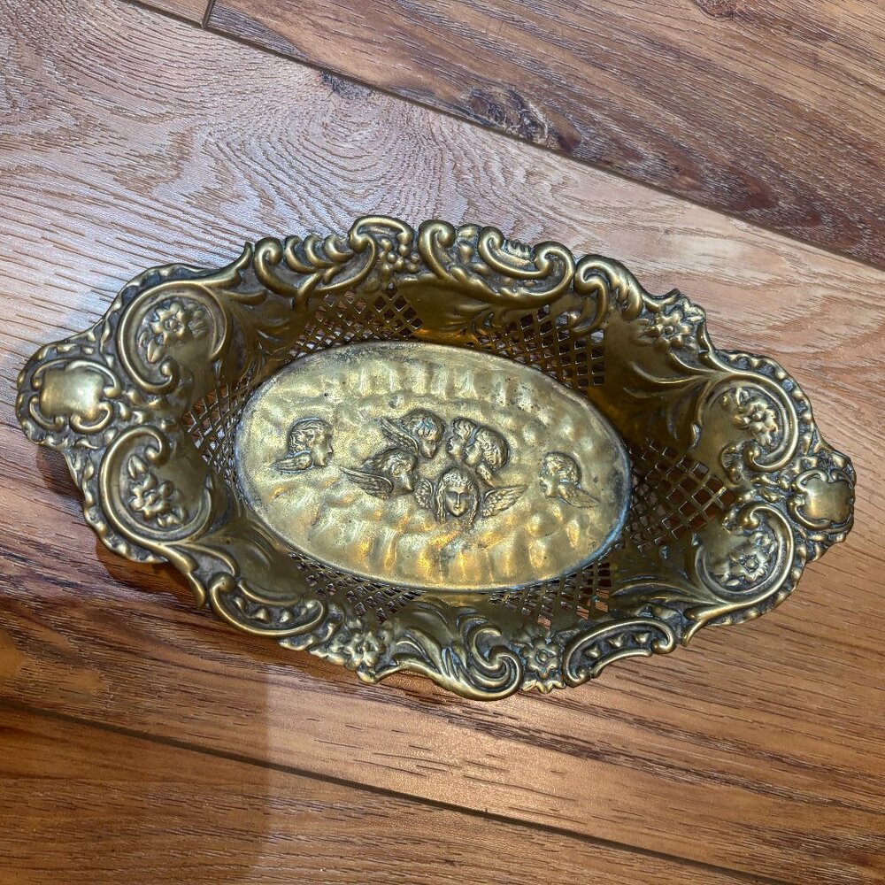 VICTORIAN EDWARDIAN BRASS BRONZE BOWL Pre Owned